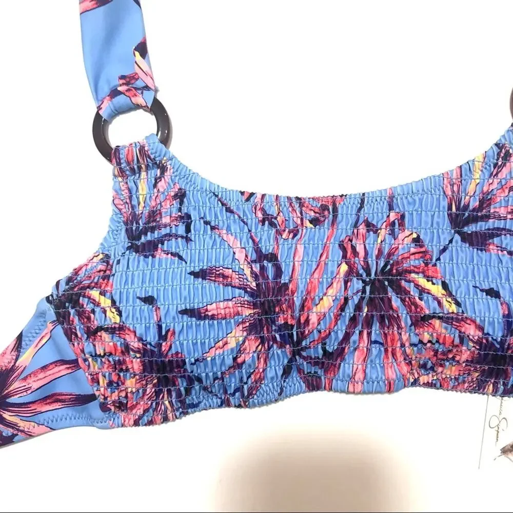 Jessica Simpson Palmy Days o-ring bandeau swim top